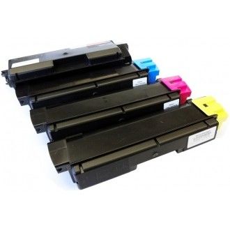 Cartucho de tóner de Kyocera TK580 Reemplazo para la impresora de Kyocera FS5105DN 5205DN Alto rendimiento de página Negro Ciano Magenta Amarillo
