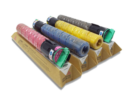 Cartucho de tóner Ricoh apto para impresoras MPC2050 2550 que ofrece opciones de color negro, cian, magenta y amarillo de alta capacidad