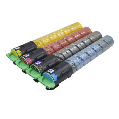 Cartucho de tóner Ricoh apto para impresoras MPC2050 2550 que ofrece opciones de color negro, cian, magenta y amarillo de alta capacidad