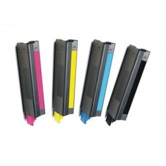 Cartucho de tóner OKI Compatible con OKIDATA C810 Negro Ciano Magenta Amarillo Alto rendimiento de página 8000 páginas Certificado ISO SGS